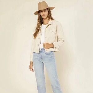 Outerknown Lou Cord Trucker Jacket - Cream - Size Small